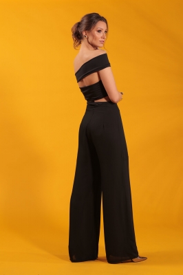 Calça Pantalona com recorte 